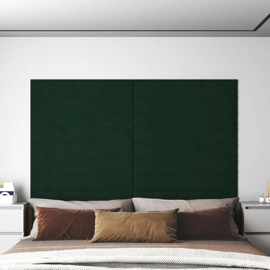 Wandpanelen 1,62 M² Fluweel Donkergroen 90 x 15 cm Rechthoekig