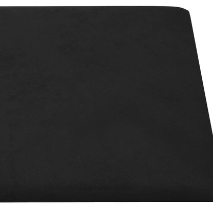 Wandpanelen 1,62 M² Fluweel Zwart 90 x 15 cm Rechthoekig