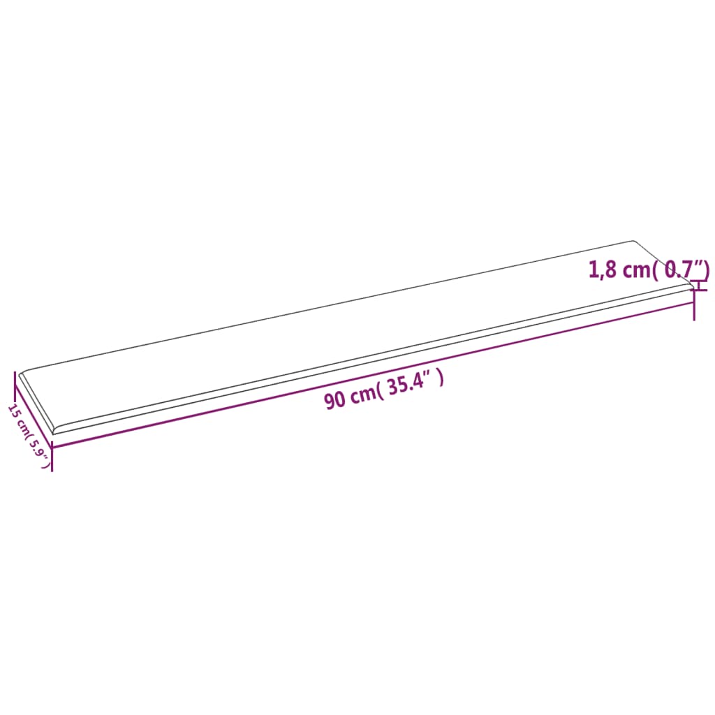 Wandpanelen 1,62 M² Fluweel Geel 90 x 15 cm Rechthoekig