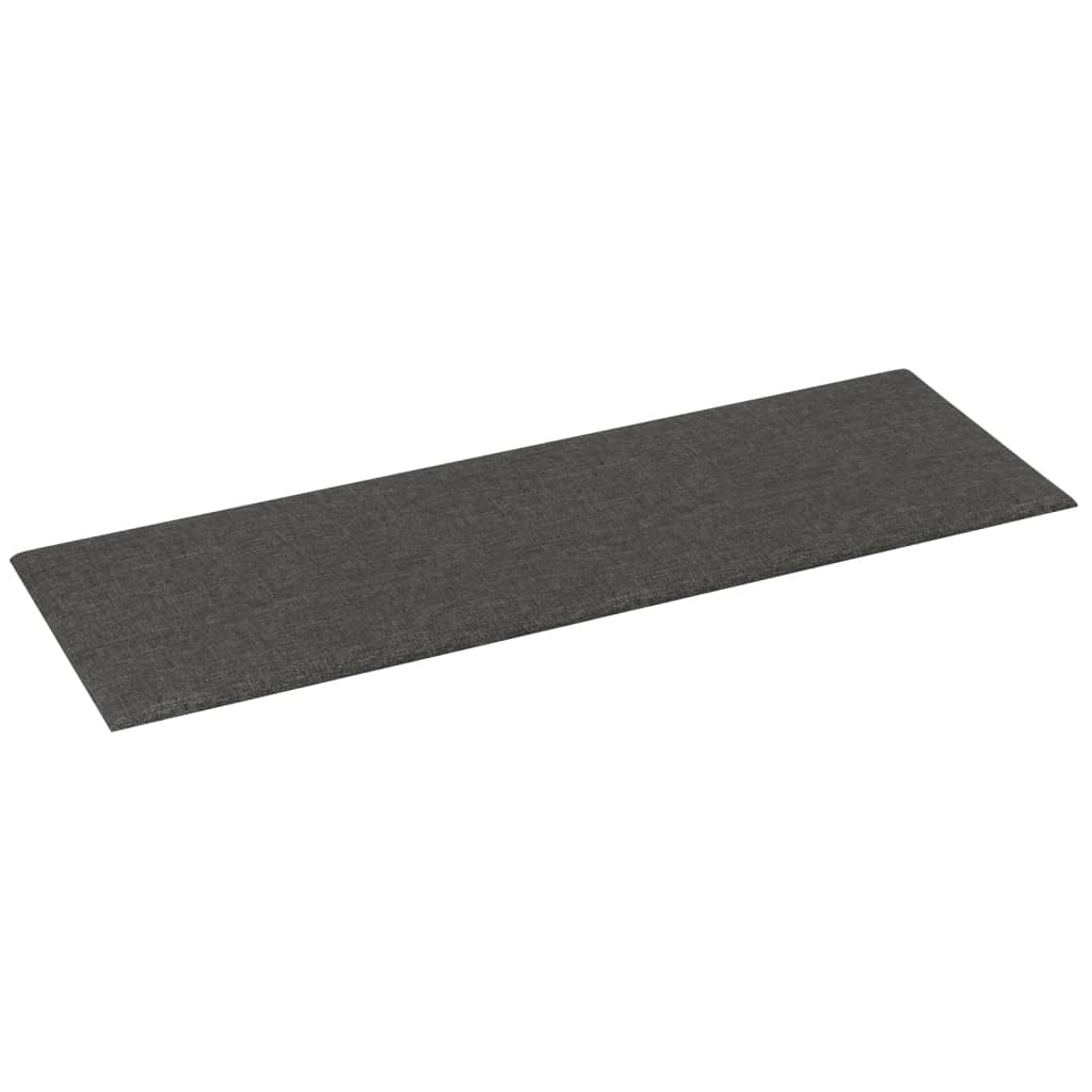 Wandpanelen 3,24 M² Stof Donkergrijs 90 x 30 cm Rechthoekig