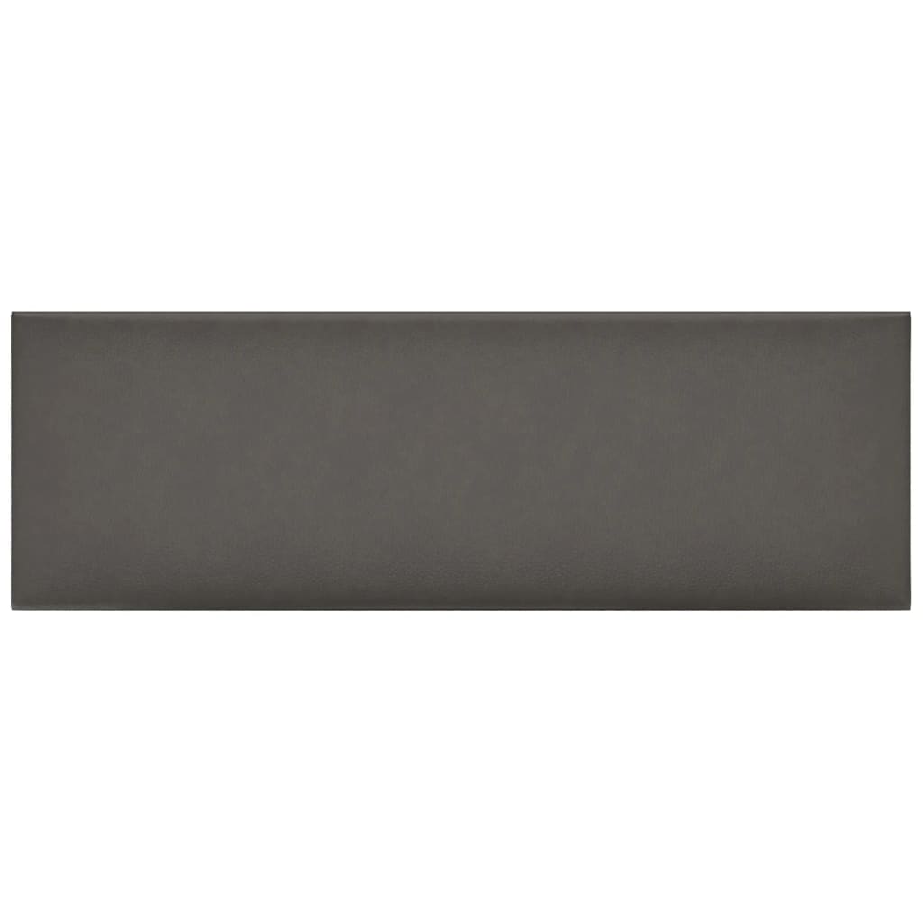 Wandpanelen 3,24 M² Kunstleer Grijs 90 x 30 cm Rechthoekig