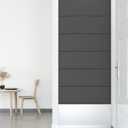 Wandpanelen 3,24 M² Kunstleer Grijs 90 x 30 cm Rechthoekig