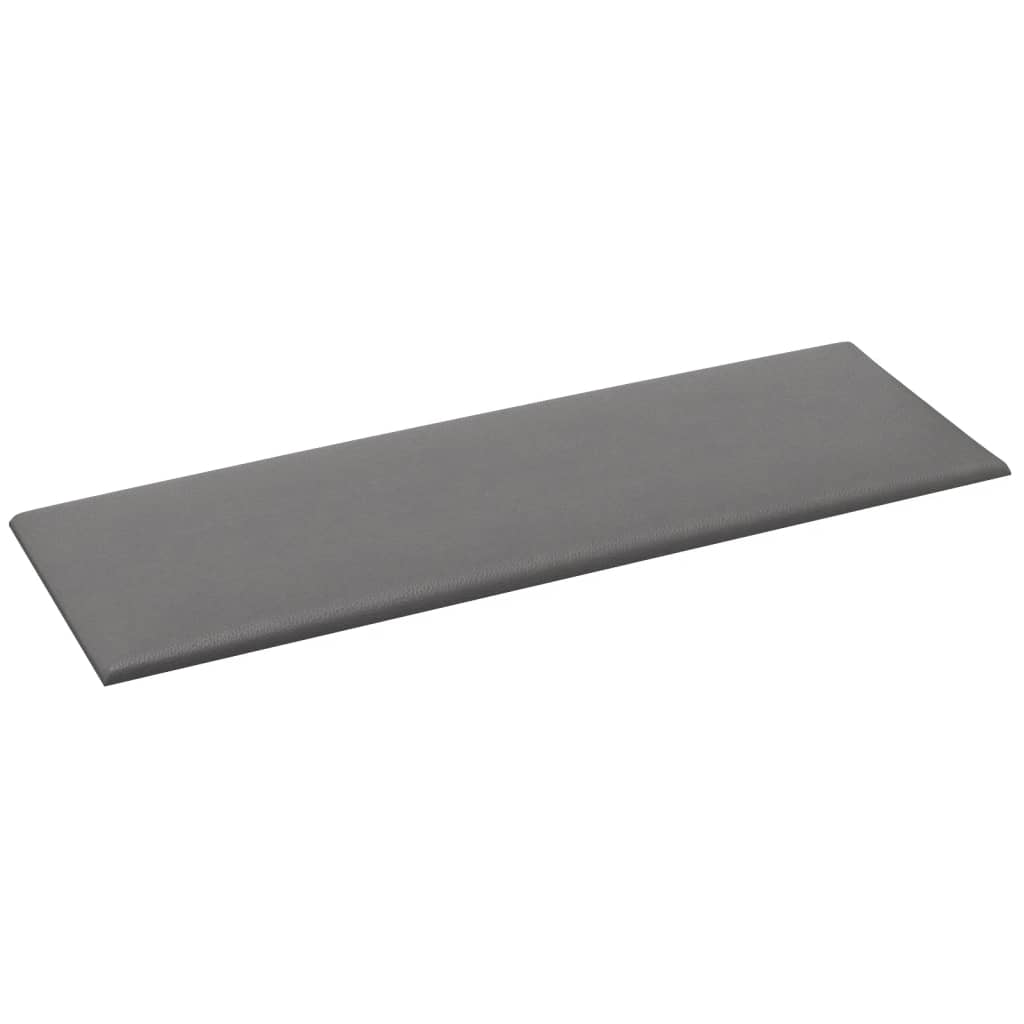 Wandpanelen 3,24 M² Kunstleer Grijs 90 x 30 cm Rechthoekig