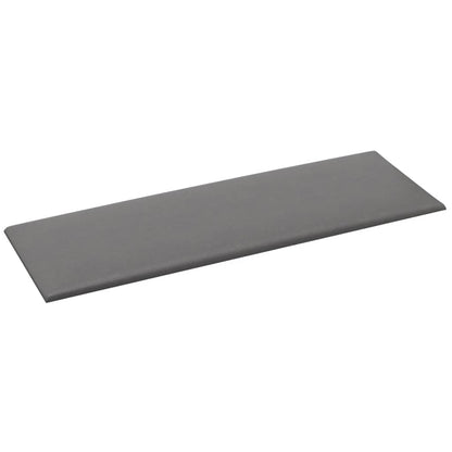Wandpanelen 3,24 M² Kunstleer Grijs 90 x 30 cm Rechthoekig