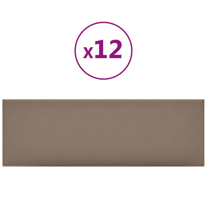 Wandpanelen 3,24 M² Kunstleer Kleurig Cappuccino 90 x 30 cm Rechthoekig