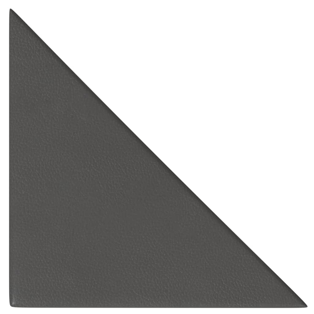 Wandpanelen 0,54 M² Kunstleer Grijs 30 x 30 cm Driehoekig