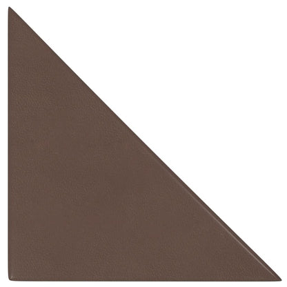 Wandpanelen 0,54 M² Kunstleer Bruin 30 x 30 cm Driehoekig