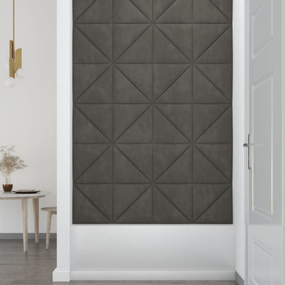 Wandpanelen 0,54 M² Fluweel Donkergrijs 30 x 30 cm Driehoekig