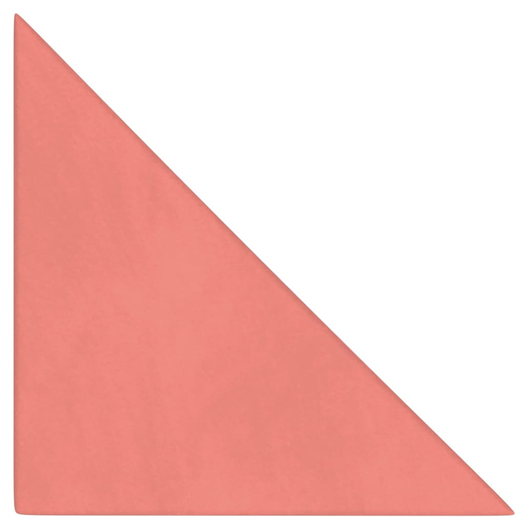 Wandpanelen 0,54 M² Fluweel Roze 30 x 30 cm Driehoekig
