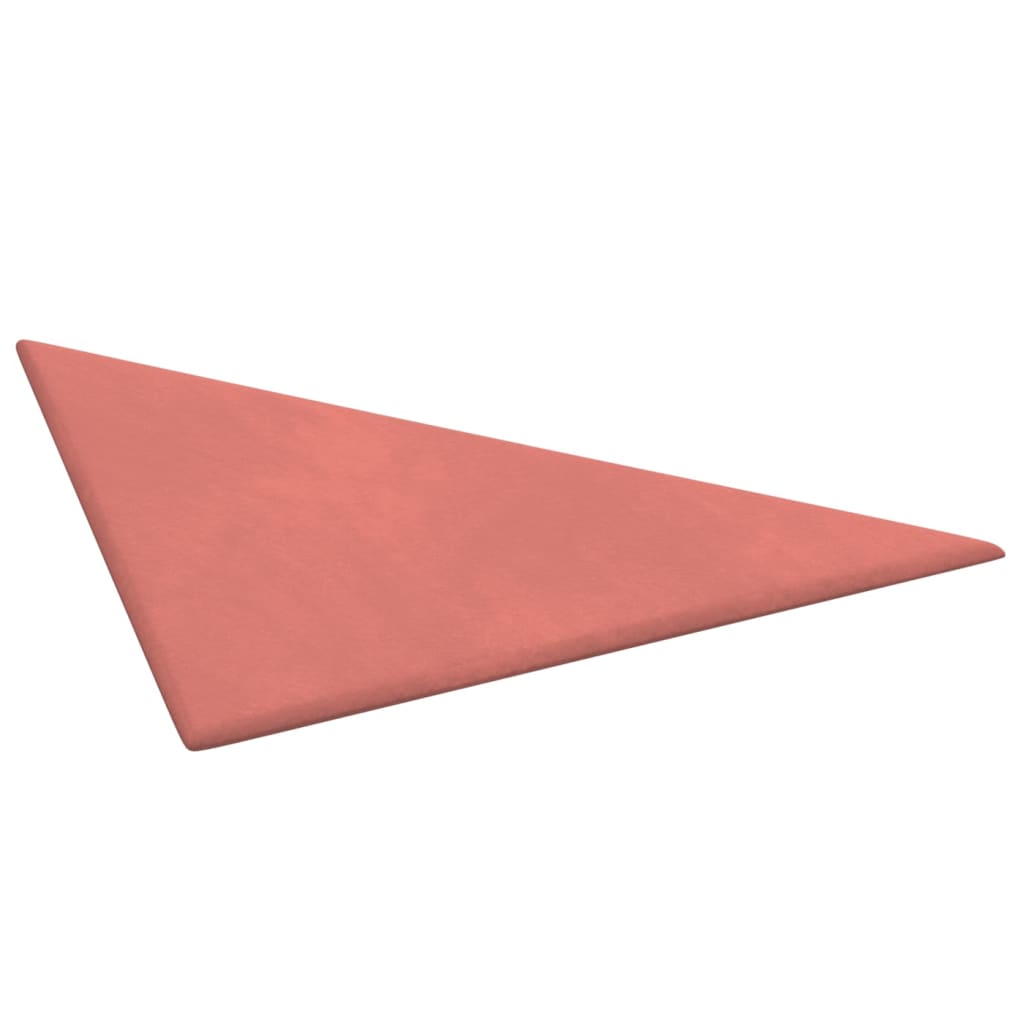 Wandpanelen 0,54 M² Fluweel Roze 30 x 30 cm Driehoekig