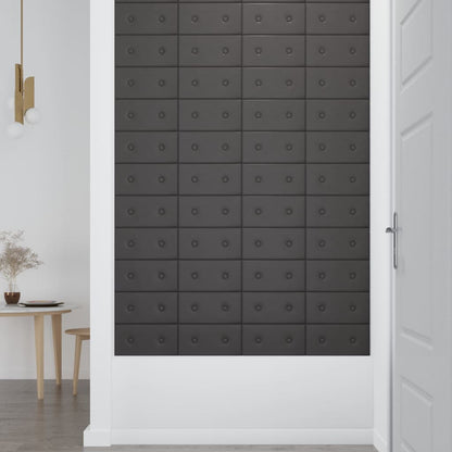 Wandpanelen 0,54 M² Kunstleer 30 x 15 cm Grijs