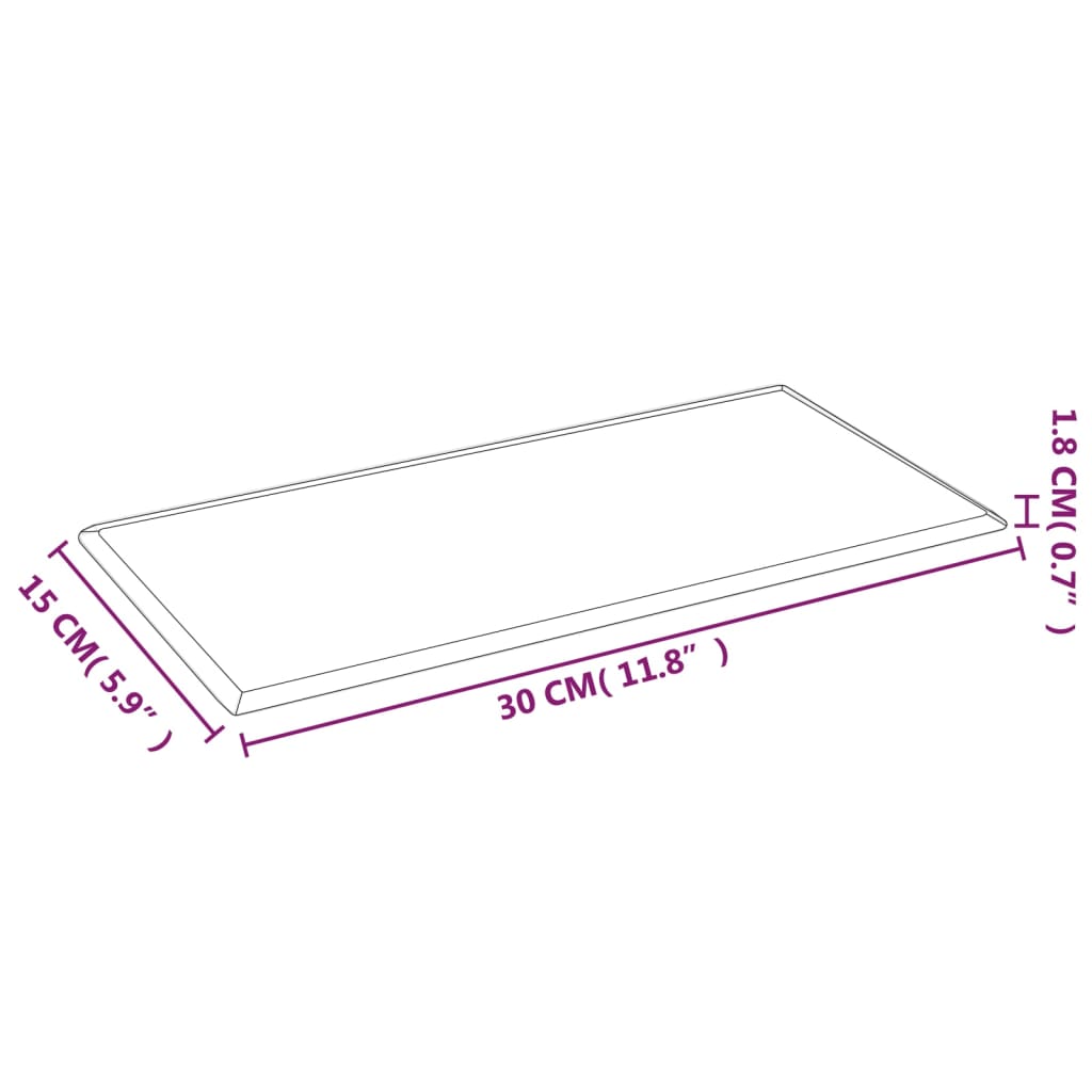 Wandpanelen 0,54 M² Kunstleer 30 x 15 cm Grijs