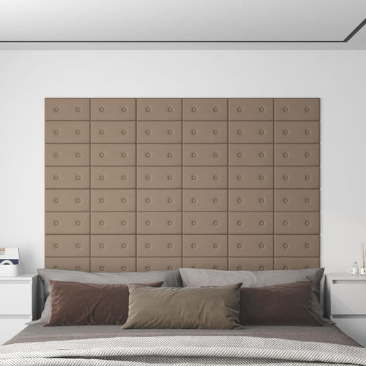 Wandpanelen 0,54 M² Kunstleer Kleurig 30 x 15 cm Cappuccino