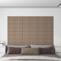 Wandpanelen 0,54 M² Kunstleer Kleurig 30 x 15 cm Cappuccino