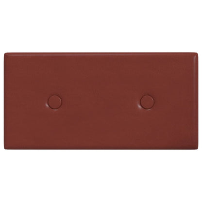 Wandpanelen 0,54 M² Kunstleer 30 x 15 cm Wijnrood