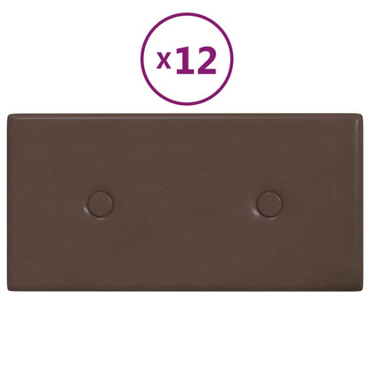 Wandpanelen 0,54 M² Kunstleer 30 x 15 cm Bruin