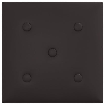Wandpanelen 1,08 M² Kunstleer 30 x 30 cm Zwart