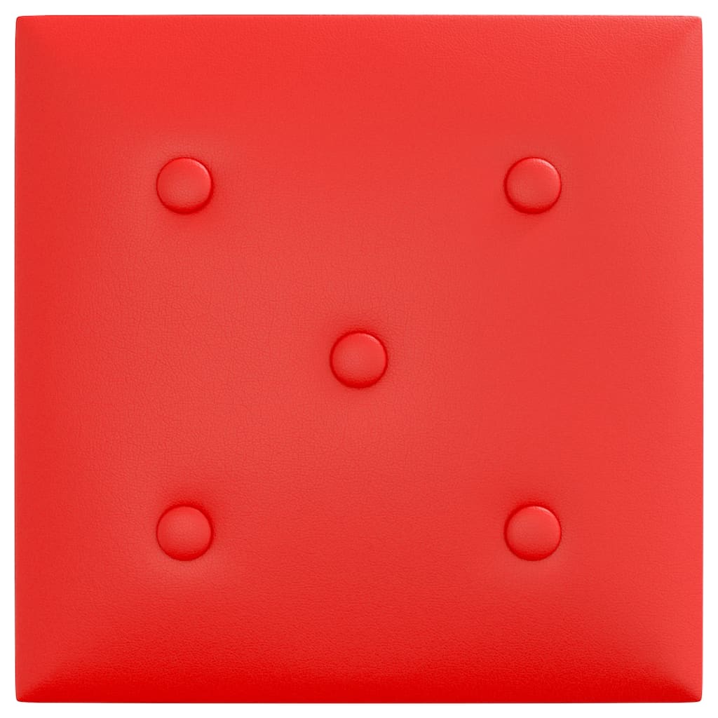 Wandpanelen 1,08 M² Kunstleer 30 x 30 cm Rood