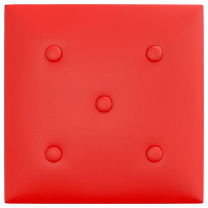 Wandpanelen 1,08 M² Kunstleer 30 x 30 cm Rood