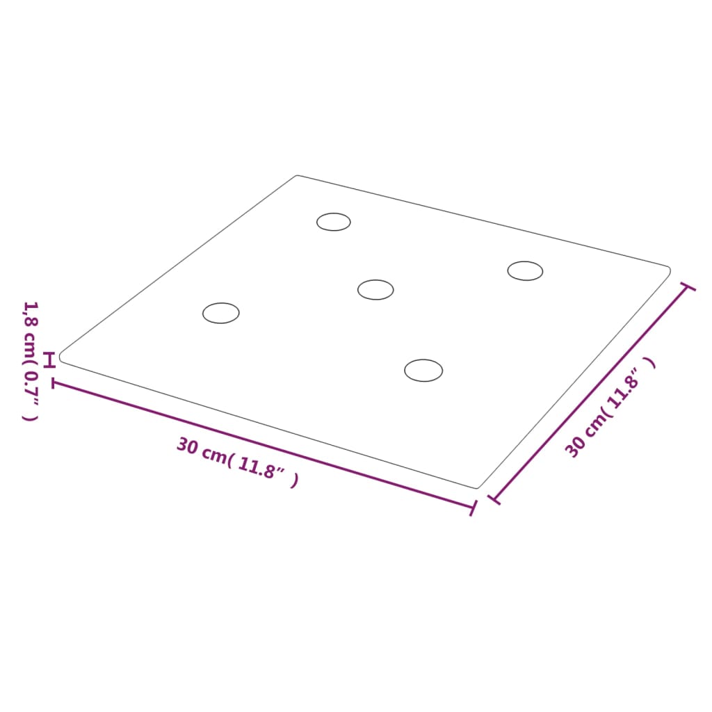 Wandpanelen 1,08 M² Kunstleer 30 x 30 cm Rood