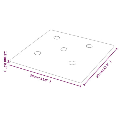 Wandpanelen 1,08 M² Kunstleer 30 x 30 cm Rood