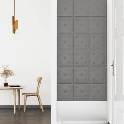 Wandpanelen 1,08 M² Kunstleer 30 x 30 cm Grijs
