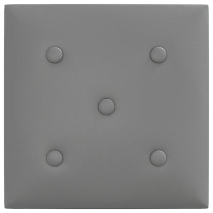 Wandpanelen 1,08 M² Kunstleer 30 x 30 cm Grijs