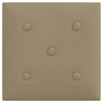 Wandpanelen 1,08 M² Kunstleer Kleurig 30 x 30 cm Cappuccino
