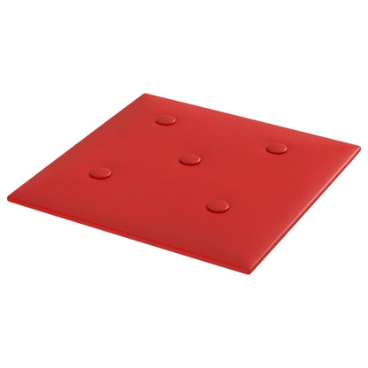 Wandpanelen 1,08 M² Kunstleer 30 x 30 cm Wijnrood