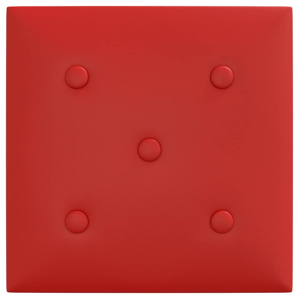 Wandpanelen 1,08 M² Kunstleer 30 x 30 cm Wijnrood