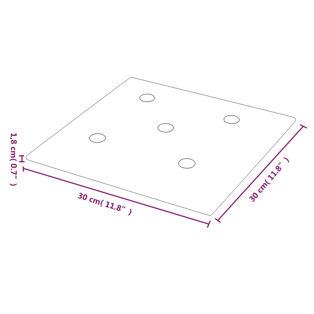 Wandpanelen 1,08 M² Kunstleer 30 x 30 cm Wijnrood