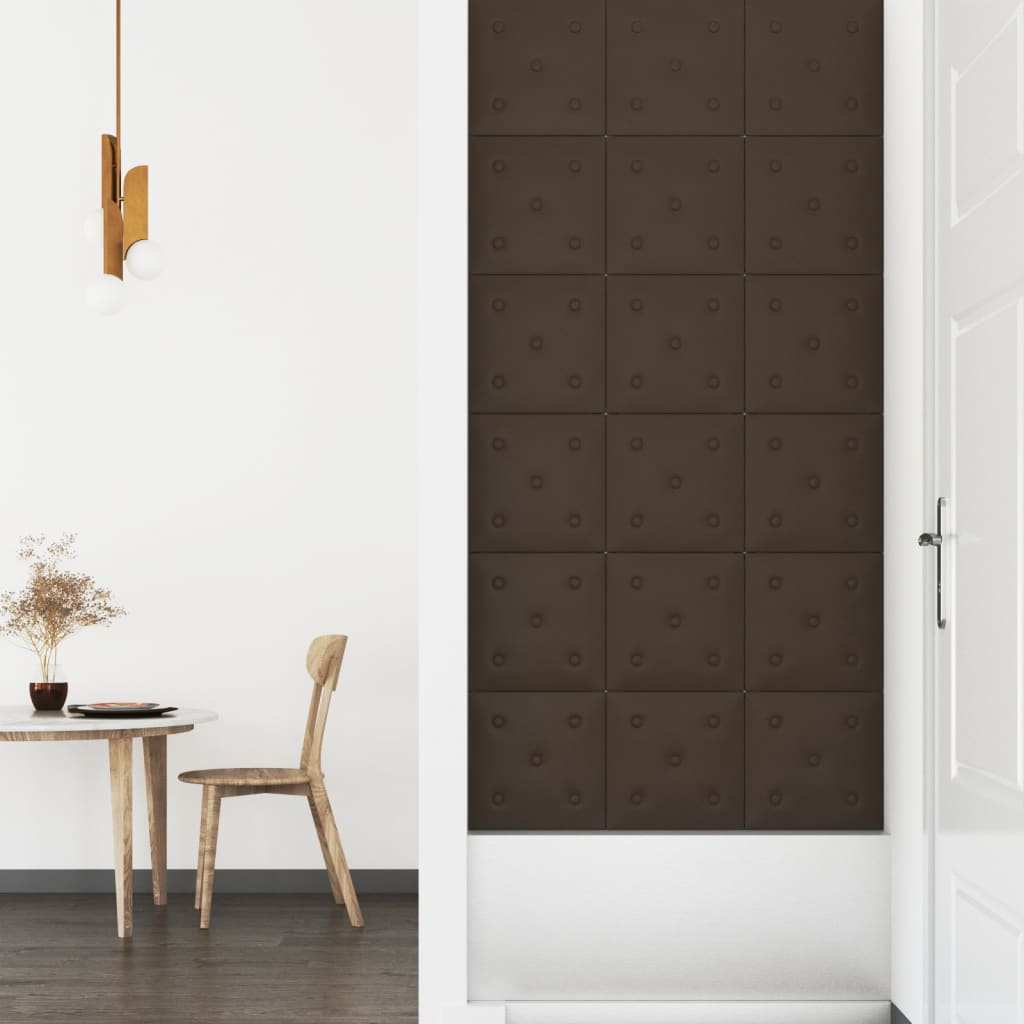 Wandpanelen 1,08 M² Kunstleer 30 x 30 cm Bruin