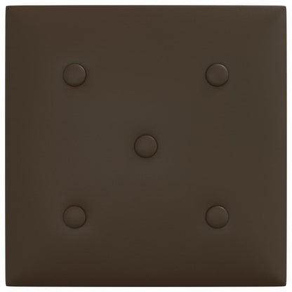 Wandpanelen 1,08 M² Kunstleer 30 x 30 cm Bruin