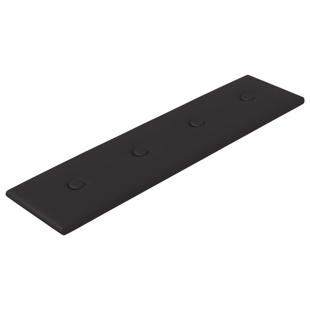 Wandpanelen 1,08 M² Kunstleer 60 x 15 cm Zwart