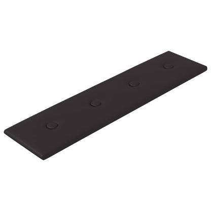 Wandpanelen 1,08 M² Kunstleer 60 x 15 cm Zwart