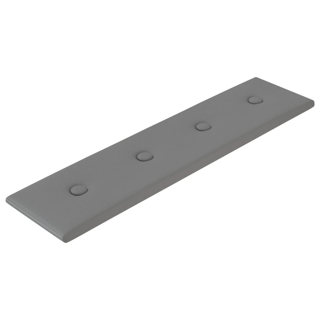 Wandpanelen 1,08 M² Kunstleer 60 x 15 cm Grijs