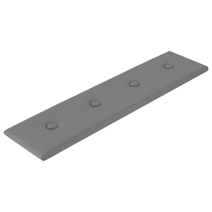Wandpanelen 1,08 M² Kunstleer 60 x 15 cm Grijs