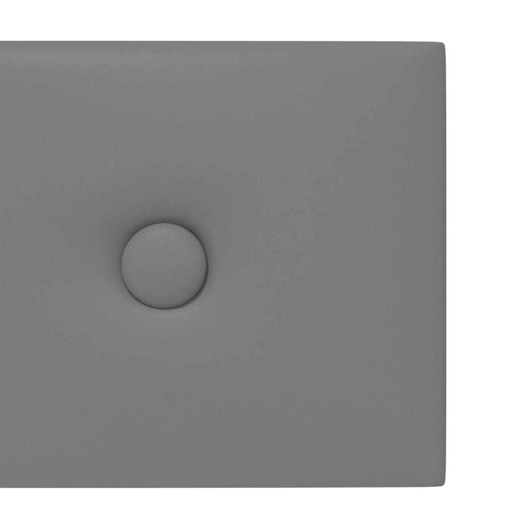 Wandpanelen 1,08 M² Kunstleer 60 x 15 cm Grijs