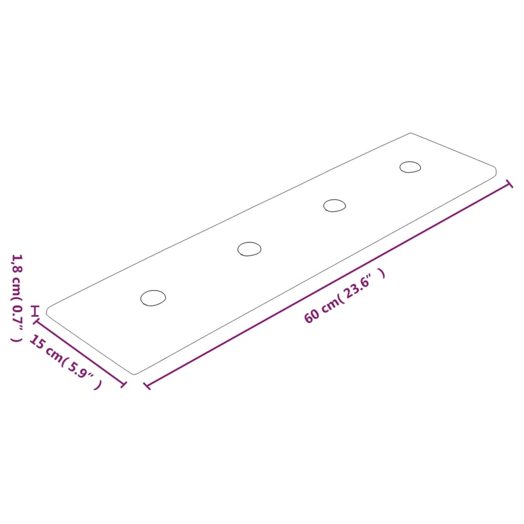 Wandpanelen 1,08 M² Kunstleer 60 x 15 cm Wijnrood