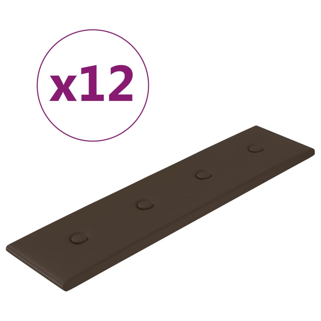 Wandpanelen 1,08 M² Kunstleer 60 x 15 cm Bruin