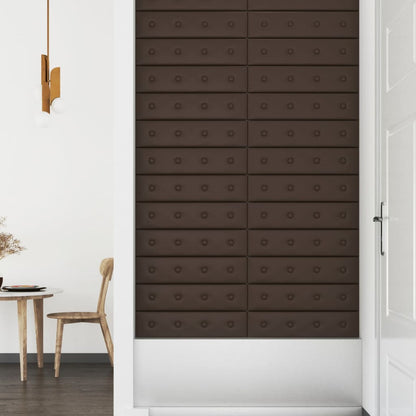 Wandpanelen 1,08 M² Kunstleer 60 x 15 cm Bruin