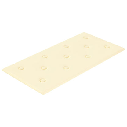 Wandpanelen 2,16 M² Kunstleer Kleurig 60 x 30 cm Crème