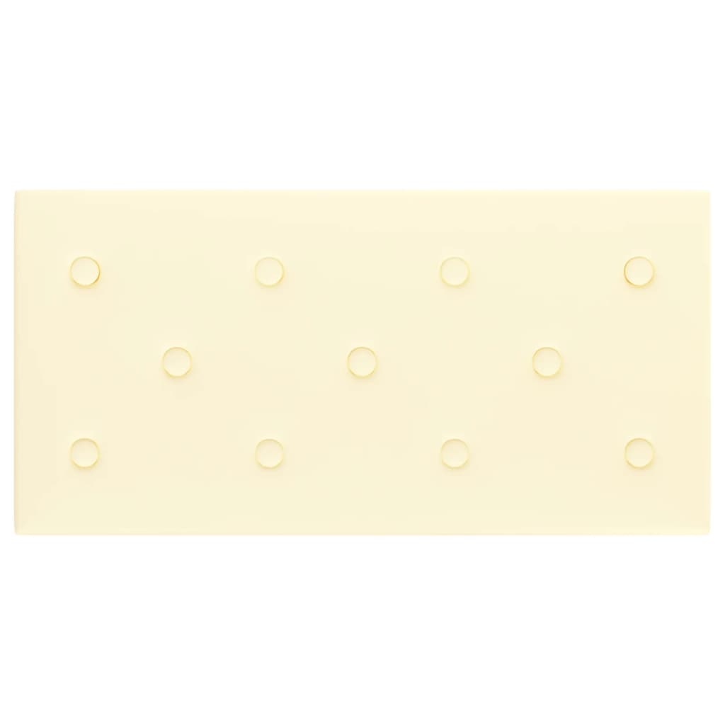 Wandpanelen 2,16 M² Kunstleer Kleurig 60 x 30 cm Crème
