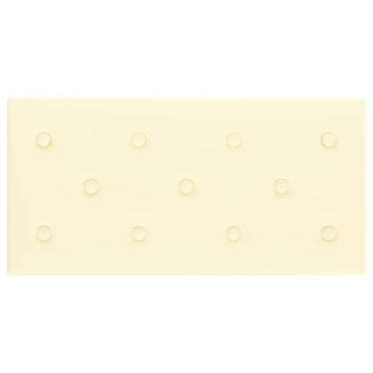 Wandpanelen 2,16 M² Kunstleer Kleurig 60 x 30 cm Crème