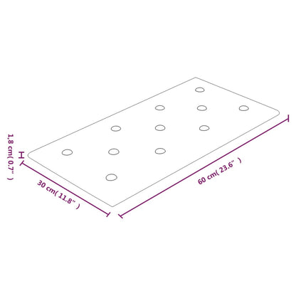 Wandpanelen 2,16 M² Kunstleer Kleurig 60 x 30 cm Crème