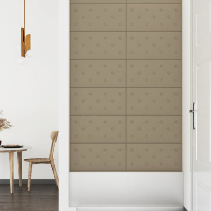 Wandpanelen 2,16 M² Kunstleer Kleur 60 x 30 cm Cappuccino