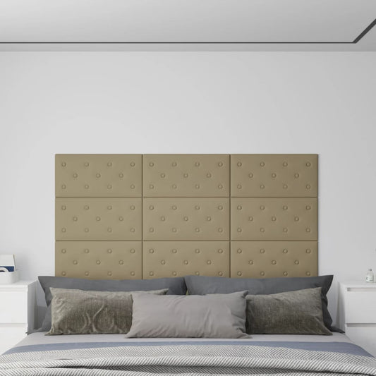 Wandpanelen 2,16 M² Kunstleer Kleur 60 x 30 cm Cappuccino