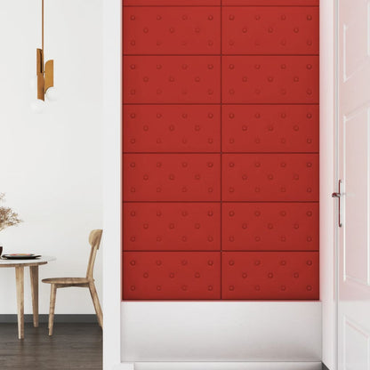 Wandpanelen 2,16 M² Kunstleer 60 x 30 cm Wijnrood