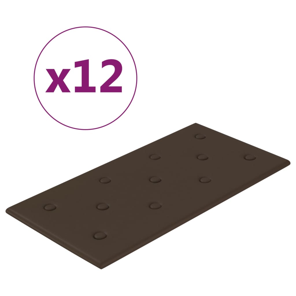 Wandpanelen 2,16 M² Kunstleer 60 x 30 cm Bruin