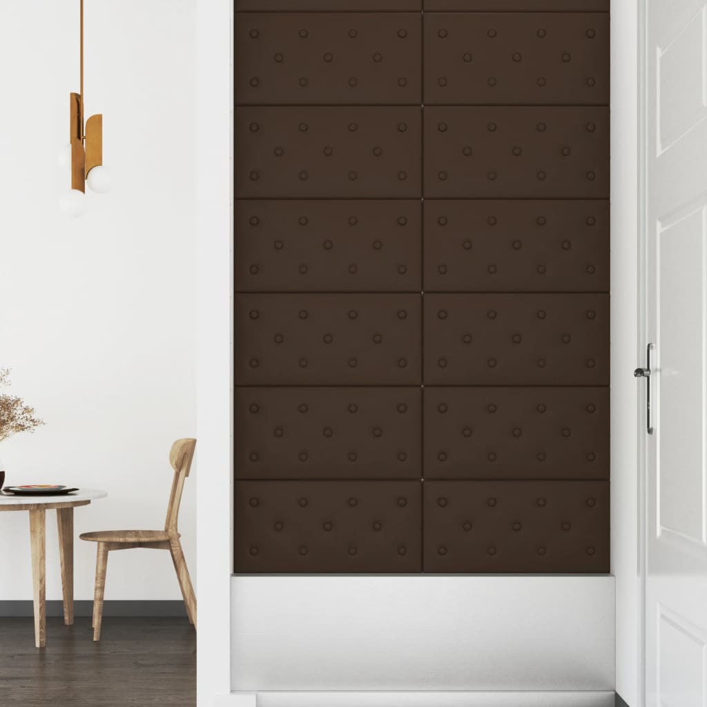 Wandpanelen 2,16 M² Kunstleer 60 x 30 cm Bruin